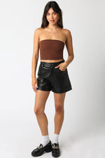 SELAH TUBE TOP- BROWN