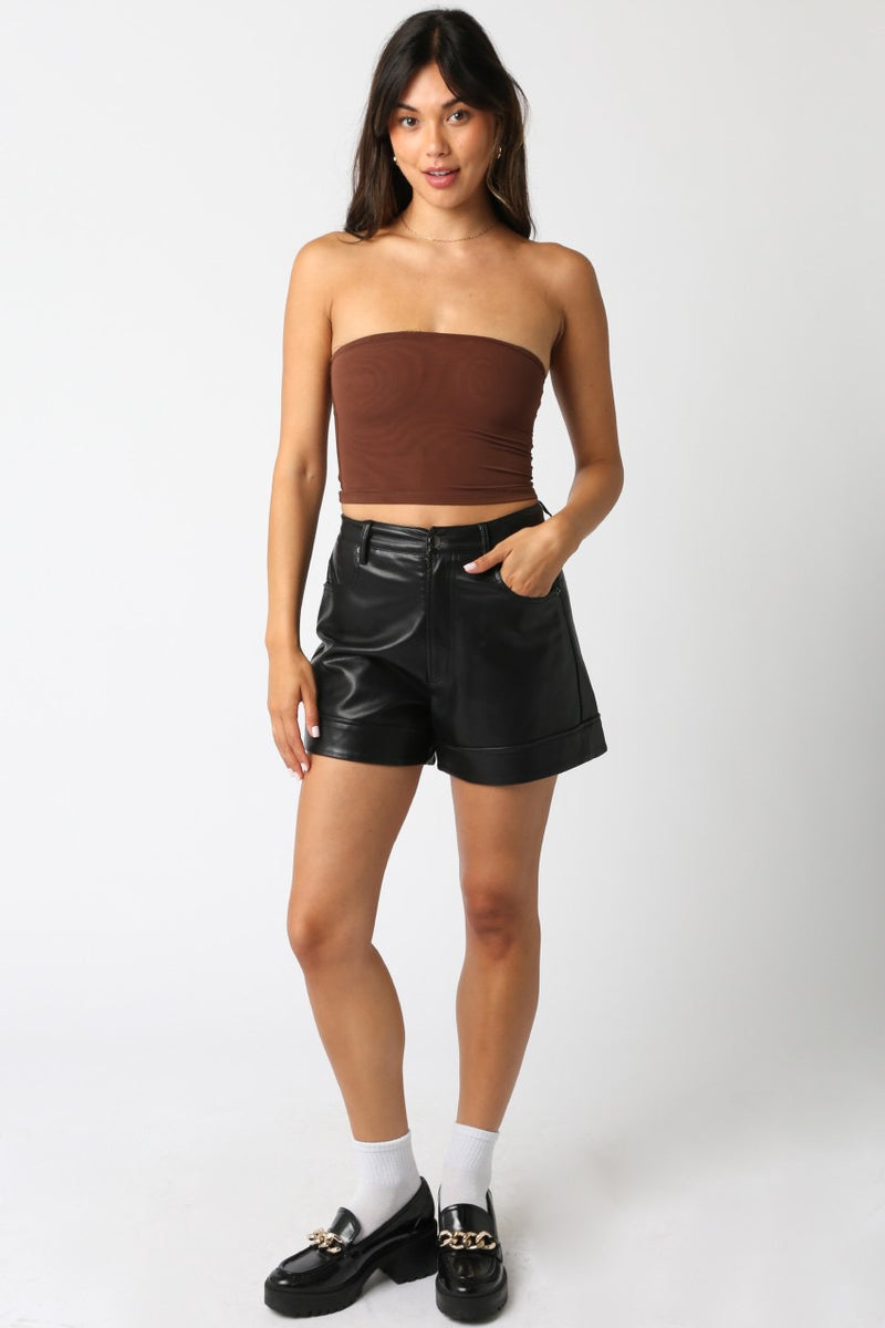 SELAH TUBE TOP- BROWN