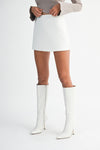 HIGH WAIST SKORT- WHITE
