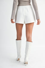 HIGH WAIST SKORT- WHITE