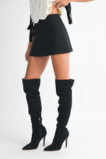 HIGH WAIST SKORT- BLACK