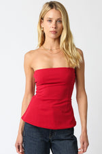 ADELA TUBE TOP- RED