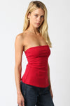 ADELA TUBE TOP- RED