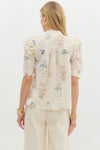 WHIMS FLORAL BLOUSE- CREAM