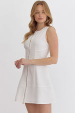 TWEED MINI DRESS- OFF WHITE