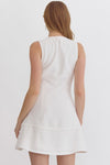 TWEED MINI DRESS- OFF WHITE