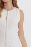 TWEED MINI DRESS- OFF WHITE