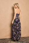 MIDNIGHT IRIS MAXI DRESS-BLACK/PURPLE