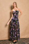 MIDNIGHT IRIS MAXI DRESS-BLACK/PURPLE
