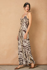 DRIFTED ANIMAL PRINT MAXI- BROWN/ECRU