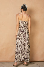 DRIFTED ANIMAL PRINT MAXI- BROWN/ECRU