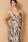 DRIFTED ANIMAL PRINT MAXI- BROWN/ECRU