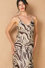 DRIFTED ANIMAL PRINT MAXI- BROWN/ECRU