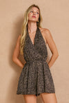 SMOKEY DOTTED ROMPER- UMBER