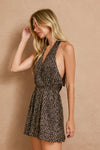 SMOKEY DOTTED ROMPER- UMBER