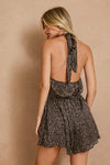 SMOKEY DOTTED ROMPER- UMBER