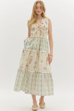 WHIMS TIERED MIDI DRESS- CREAM