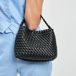 KAIA WOVEN PURSE- BLACK