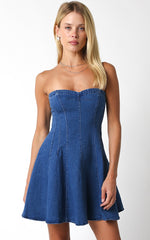 DION DENIM DRESS- DENIM