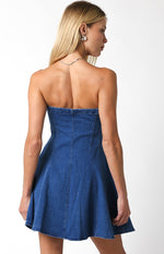 DION DENIM DRESS- DENIM