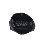 KAIA WOVEN PURSE- BLACK
