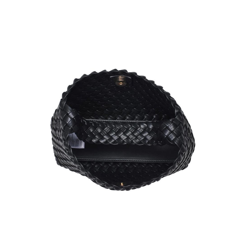 KAIA WOVEN PURSE- BLACK