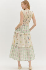 WHIMS TIERED MIDI DRESS- CREAM