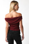 MACEY TOP- BURGUNDY