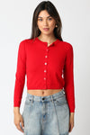 GIANNA KNIT CARDIGAN- RED
