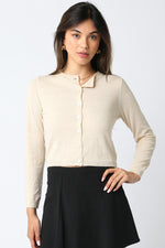 GIANNA KNIT CARDIGAN- NATURAL