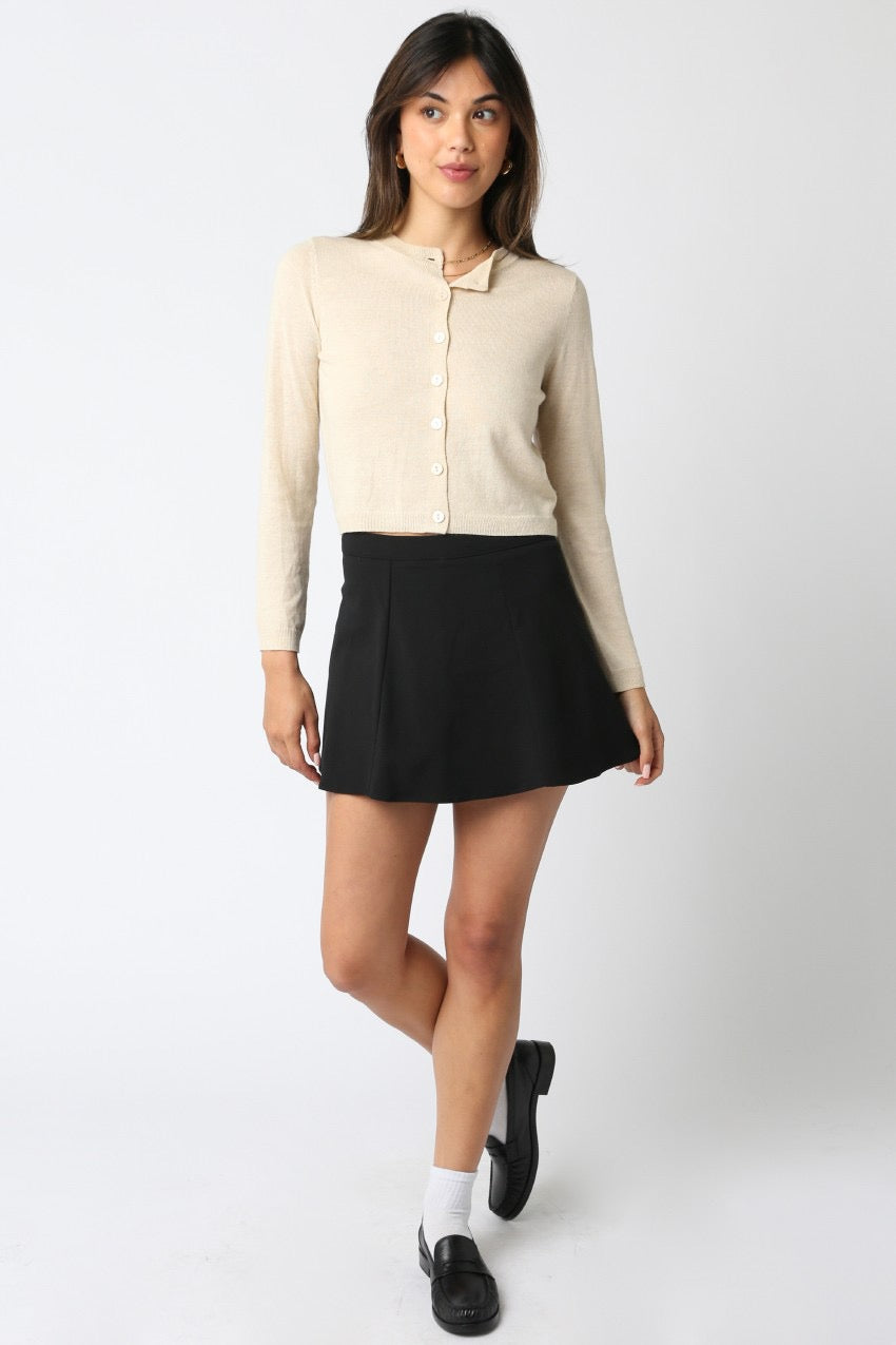 GIANNA KNIT CARDIGAN- NATURAL