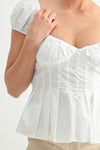 REGENCY CHARM PUFF TOP- WHITE