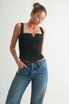 REFINED CORSET TOP- BLACK