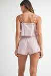 CARMEN EMBROIDERED SHORTS- MAUVE