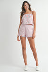 CARMEN EMBROIDERED SHORTS- MAUVE