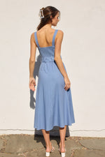 HEAVEN SENT BELTED DRESS- BLUE HARBOR