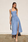 HEAVEN SENT BELTED DRESS- BLUE HARBOR