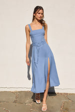 HEAVEN SENT BELTED DRESS- BLUE HARBOR