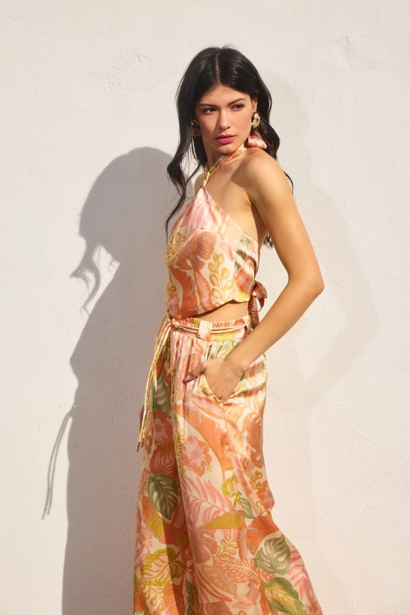 PASTEL TROPICAL HALTER- BELLINI