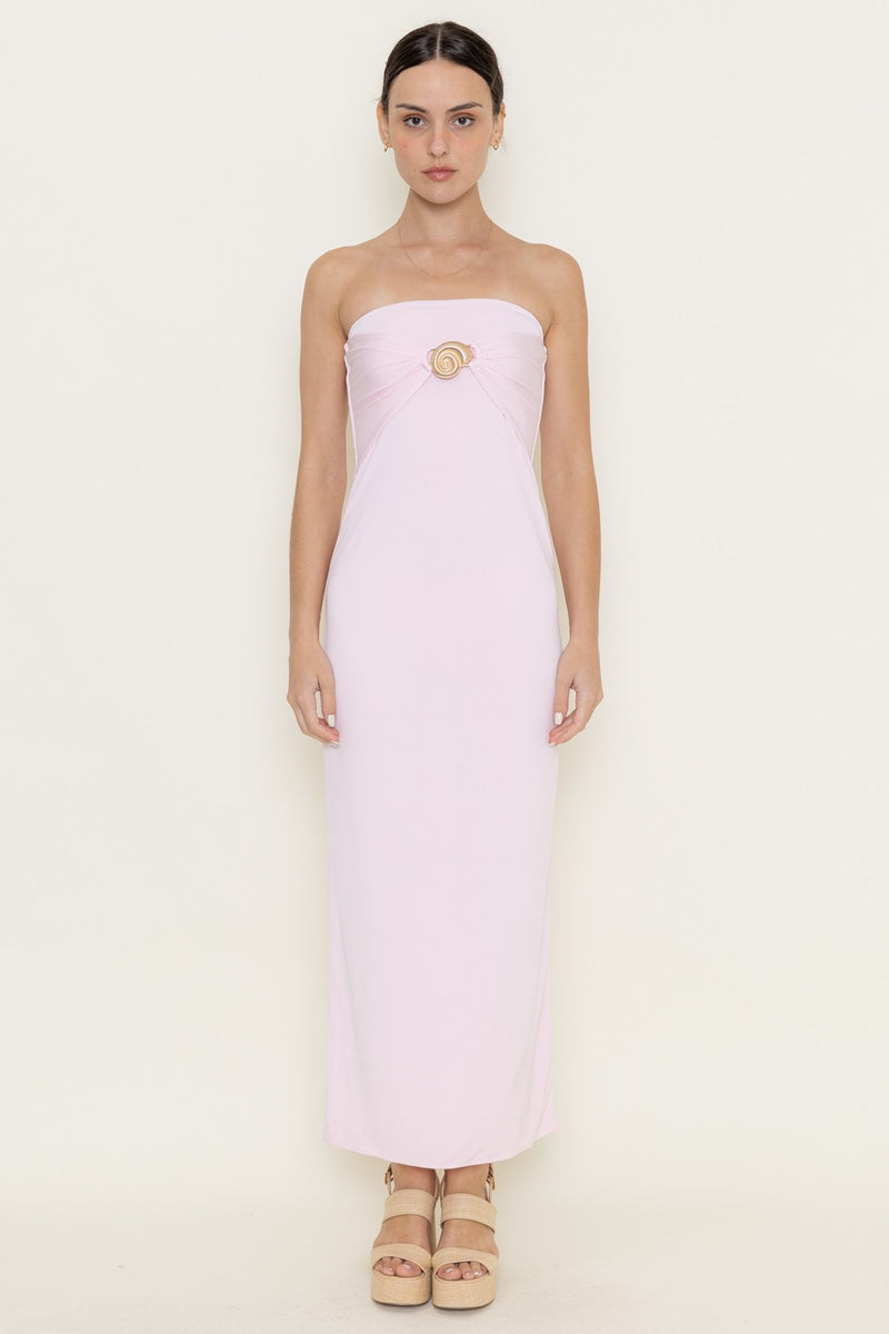 SEASHELL MAXI DRESS- PINK