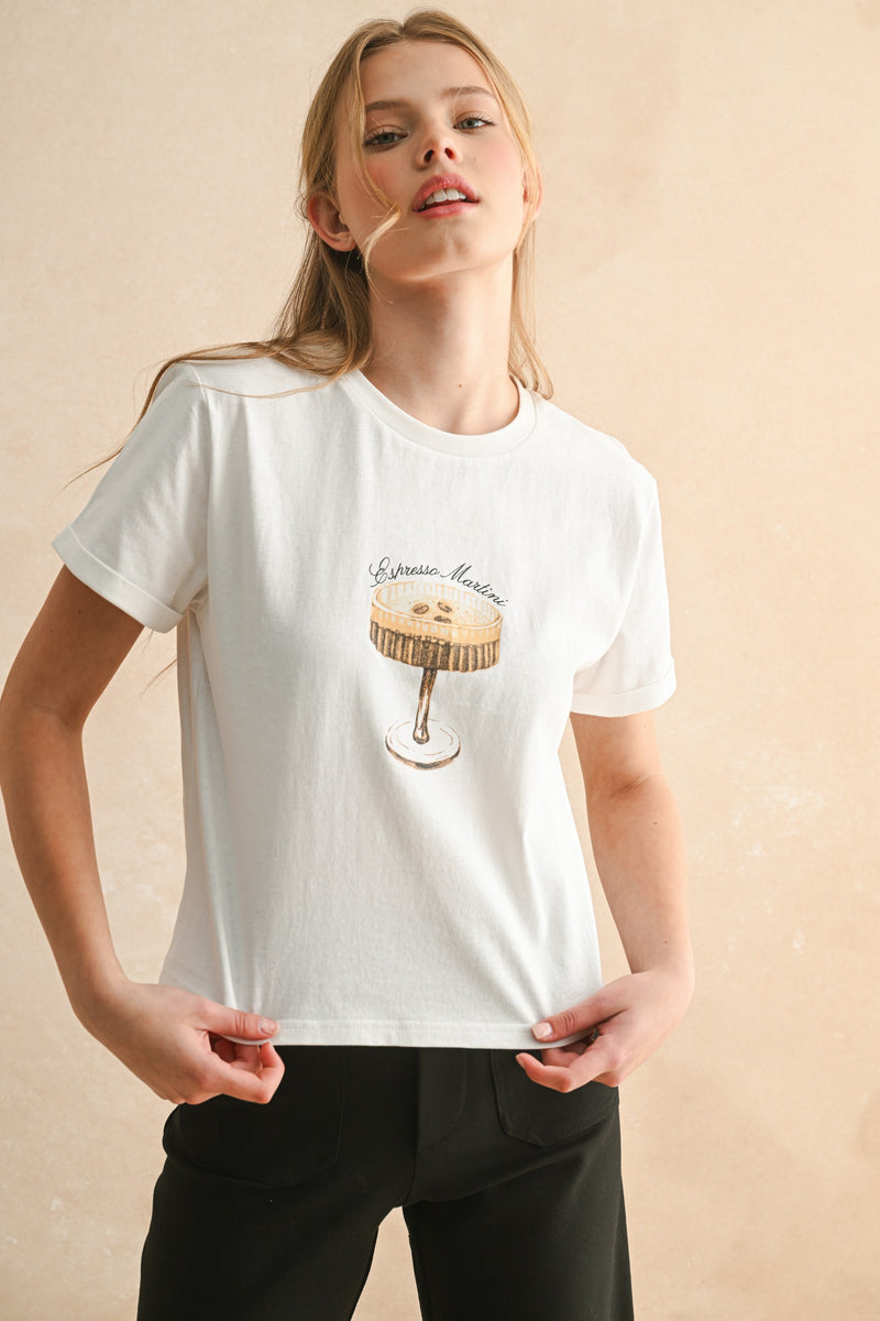 ESPRESSO TEE- WHITE