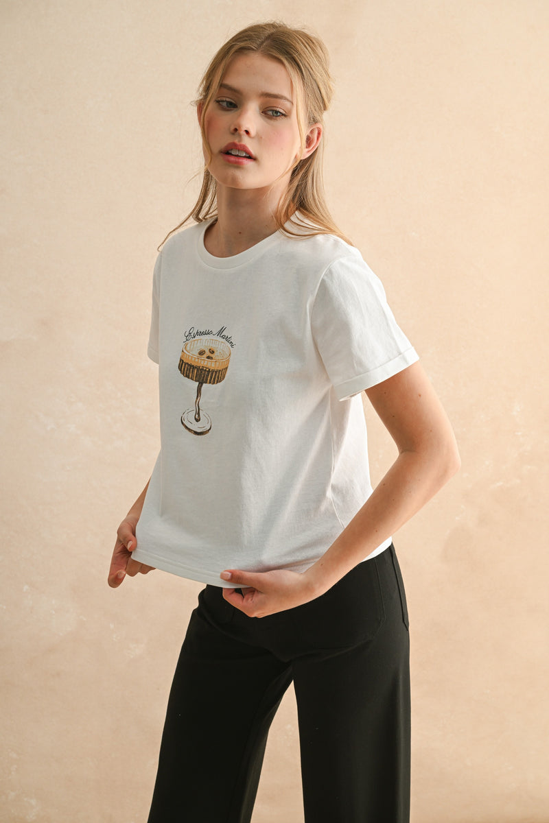 ESPRESSO TEE- WHITE