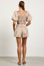 PAISLEY SQUARE NECK TOP- CREAM MULTI