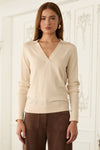 POLO KNIT TOP- CREAM