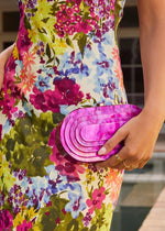 JIMBERLY ACRYLIC PURSE- HOT PINK