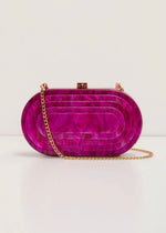 JIMBERLY ACRYLIC PURSE- HOT PINK
