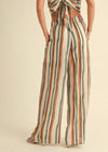 MULTI STRIPED WIDE LEG PANT- MULTI