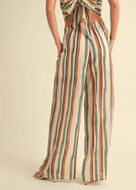 MULTI STRIPED WIDE LEG PANT- MULTI
