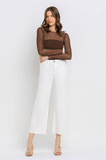 OLIVIA WIDE LEG DENIM- WHITE