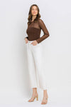 OLIVIA WIDE LEG DENIM- WHITE